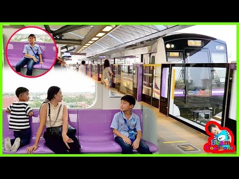 น้องบีม | นั่งรถไฟฟ้าข้ามแม่น้ำเจ้าพระยา เที่ยวกรุงเทพ เซ็นทรัลเวสต์เกต