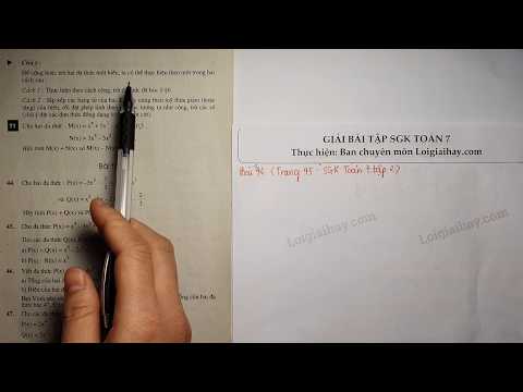 Video Giải bài 46 trang 45 SGK toán 7 tập 2 - youtube