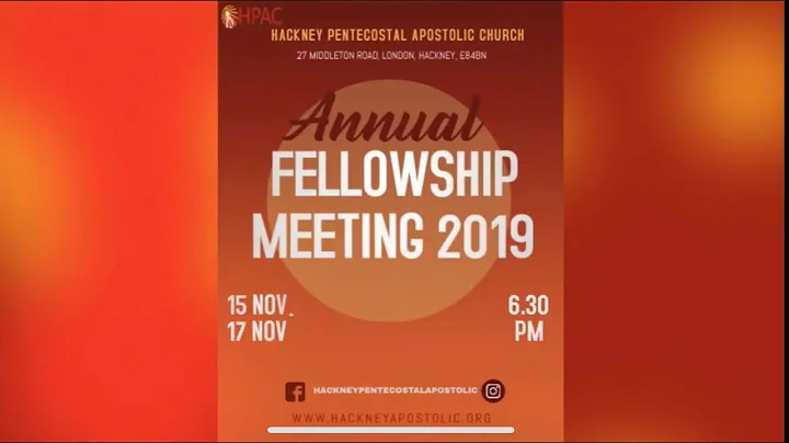 HPAC Fellowship 2019- Day 3 Evening Service
