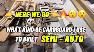 👉HERE WE GO👈 WHAT KIND OF CARDBOARD I USE TO BUILT SEMI - AUTO🔥😮 #semi #cardboardgun #tutorial #diy