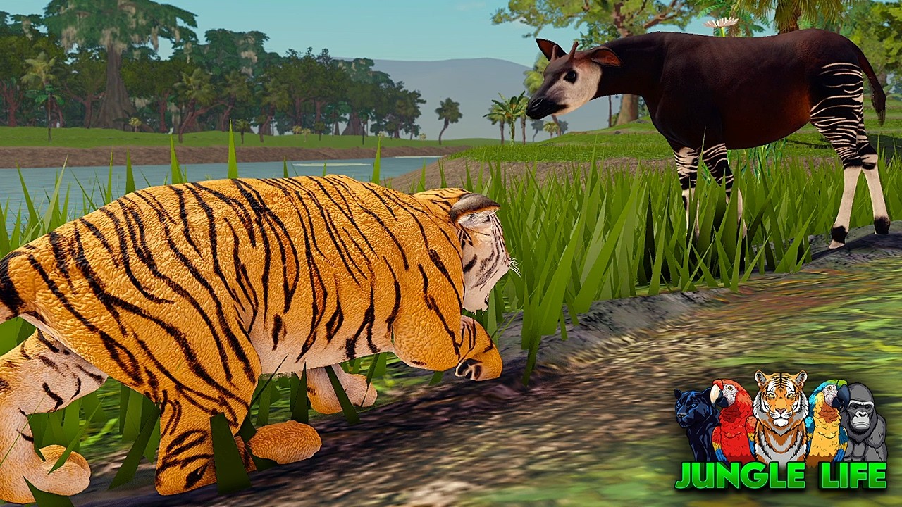 Tigress Teaches Tiger Cub Hunting! | ROBLOX Jungle Life