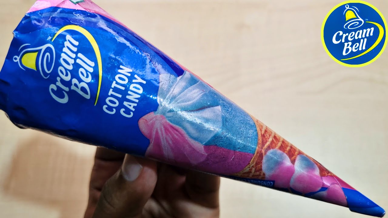 Cream Bell Cotton Candy Cone🍦 Ingredients, Taste, Price Cream Bell