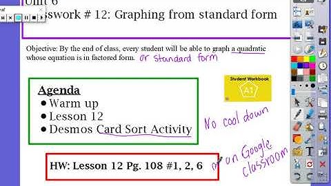 LZ-Unit 6 Lesson 12 graphing from standard form
