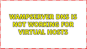 WAMPserver DNS is Not Working for Virtual Hosts