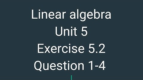 linear algebra|exercise 5.2 Question 1-4 |similar matrices