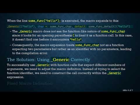 Mastering Generic Macros in C