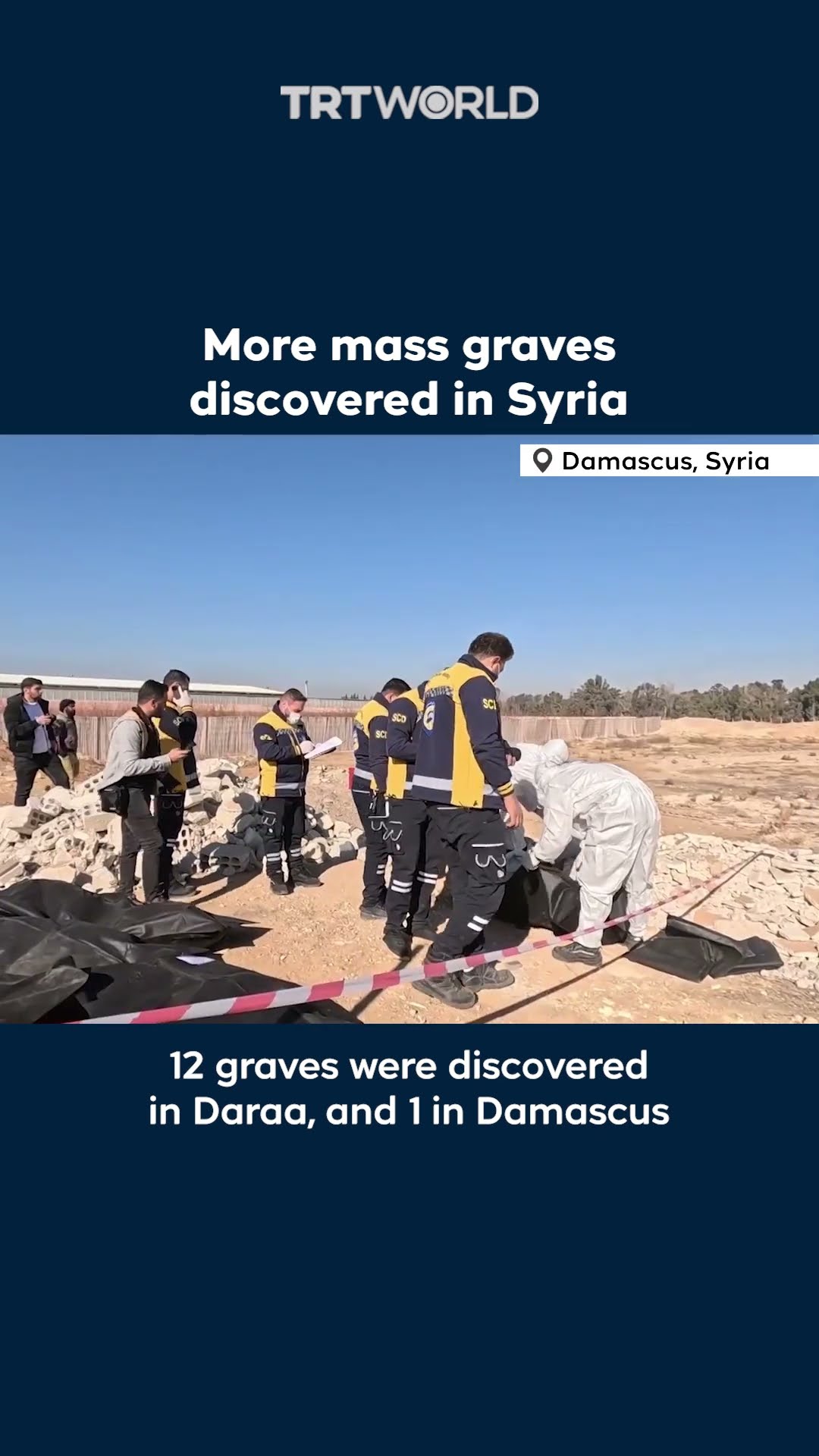 More mass graves discovered in Syria's Damascus and Daraa