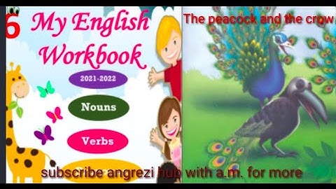 English workbook class 6th pseb#worksheet 6#The peacock and the crow