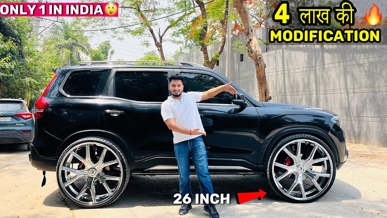 😱🔥Z Black Scorpio N Modified  🖤 26 inch Alloy Wheels Instagram की 2 Famous Scorpio N