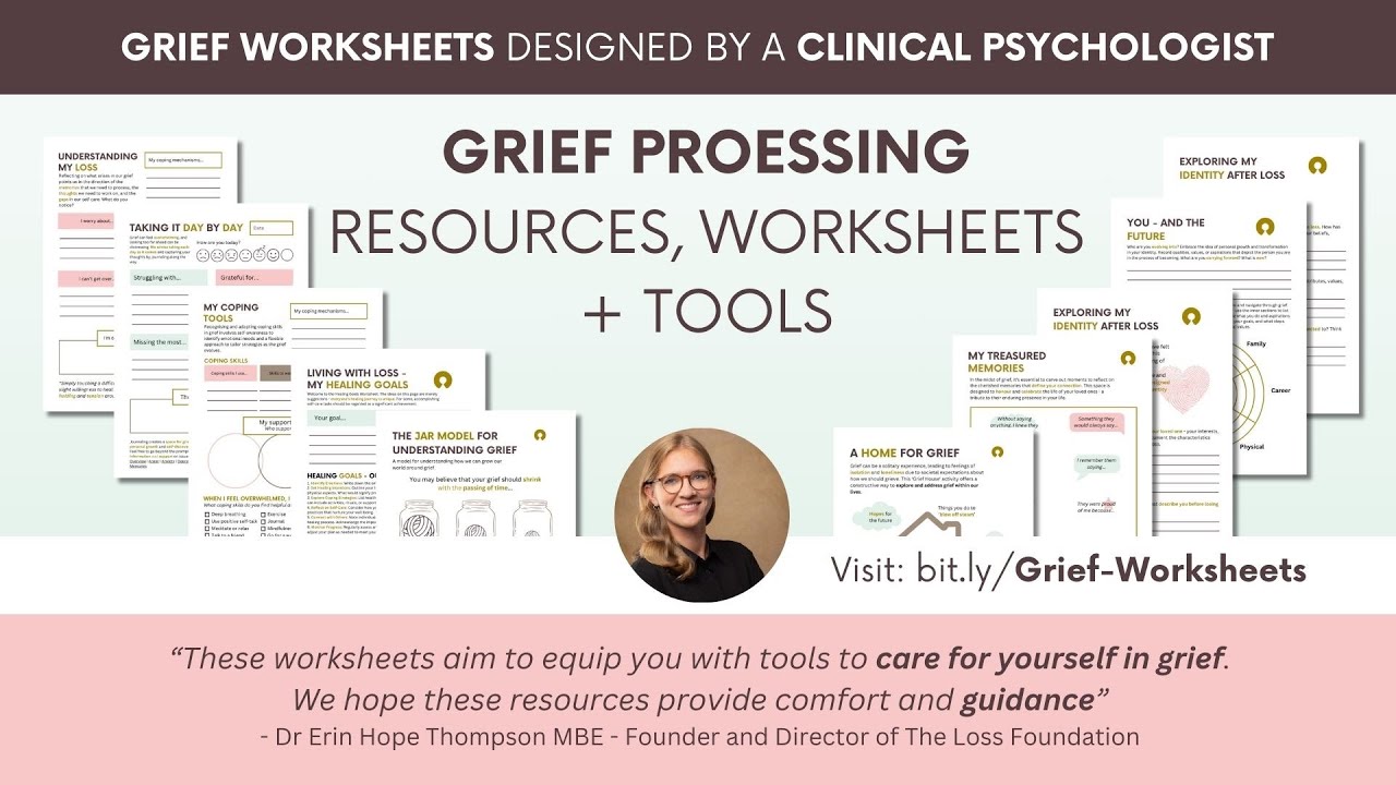 Grief Processing Worksheet Bundle - YouTube