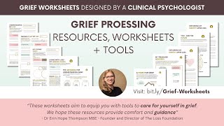 Grief Processing Worksheet Bundle