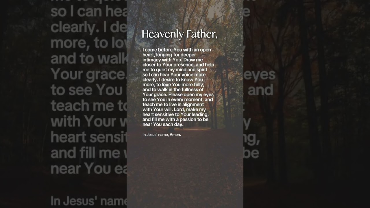 Open my heart to hear Your voice and walk in Your grace daily. ✨🙏 