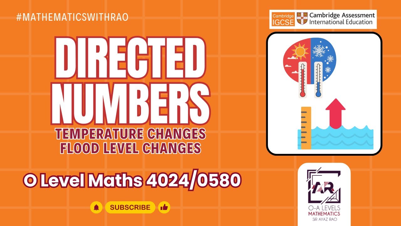 Directed Numbers | O Level Maths 4024/0580 - YouTube