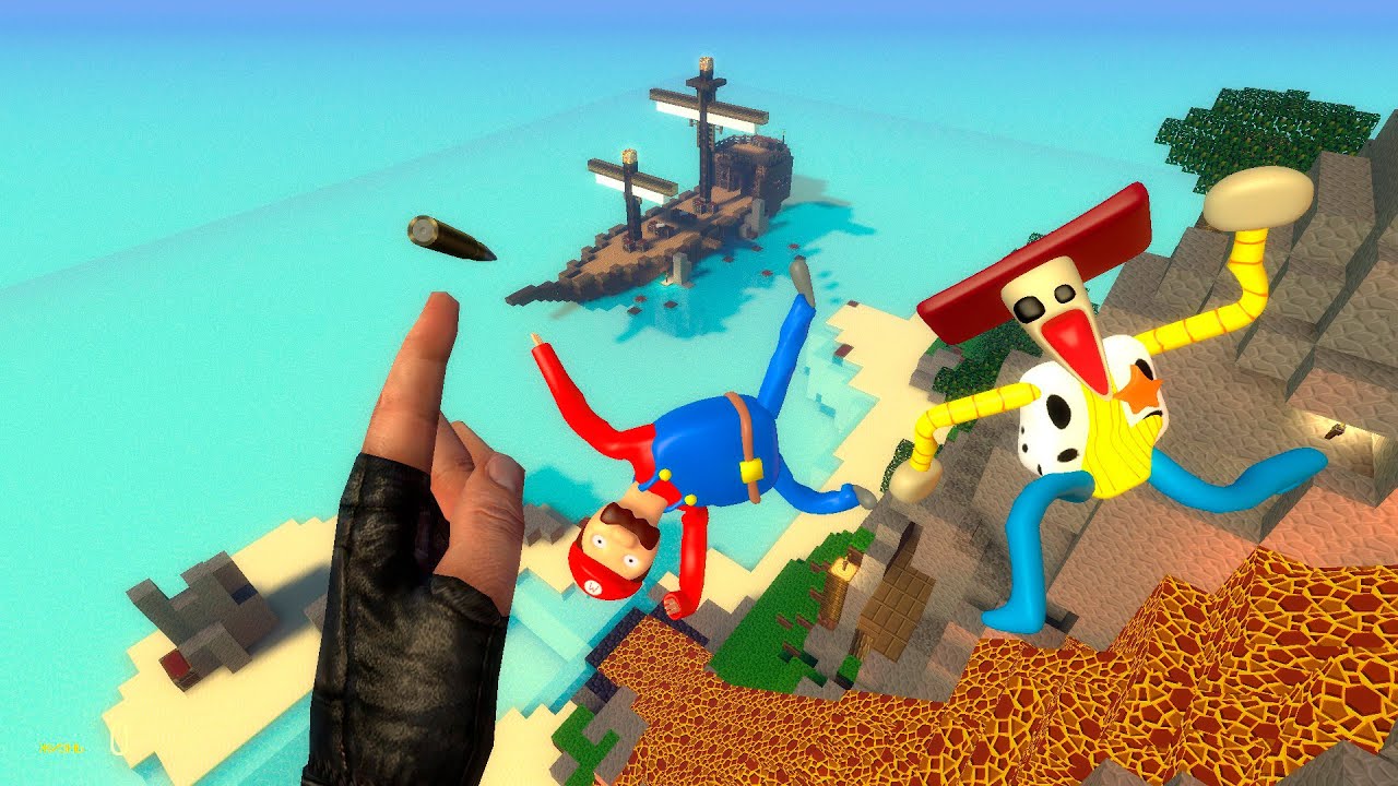 MEGA PUNCH AND SPARTAN KICKING NEW COLORED 3D SANIC CLONES MEMES ( 3D MEMES ) IN MINECRAFT in Gmod !