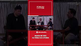 MAHFUD MD TEPIS ISU PEMILU 2024 DITUNDA