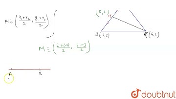 The vertices of DeltaPQR are P(2, 1), Q(-2, 3), R(4, 5). Find equation of the median through the...