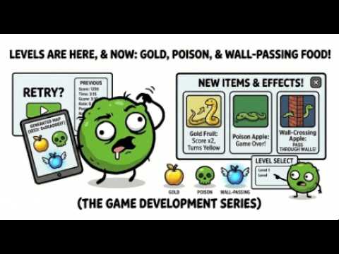 I made snake game but add more food