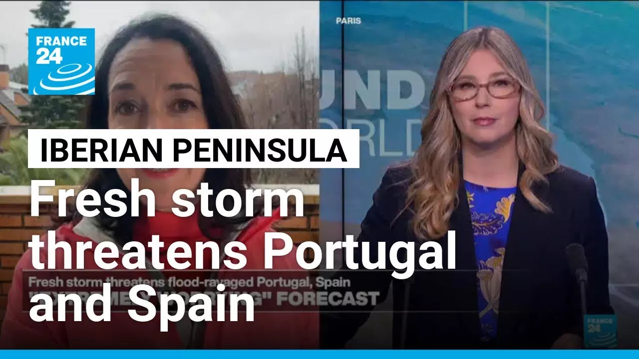 Fresh storm threatens flood-ravaged Portugal, Spain • FRANCE 24 English