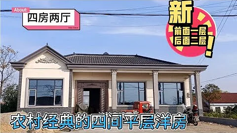 农村超美的四间平层洋房，前面看只有一层，后面看两层，很实用！ - 天天要闻