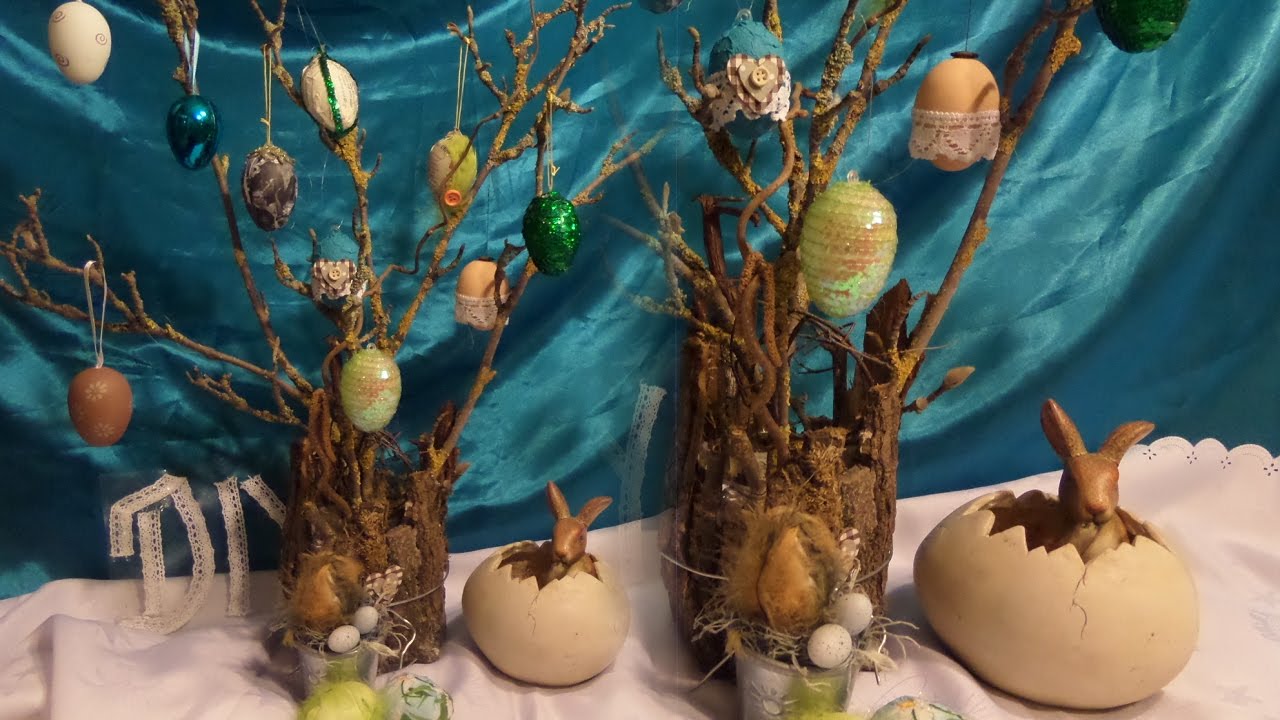 DIY:OSTERBAUM + Oster Deko-Schale SELBER MACHEN; basteln ... DIY:OSTERBAUM + Oster Deko-Schale SELBER MACHEN; basteln ...