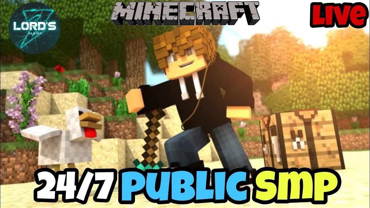 MINECRAFT PUBLIC SMP 24/7 - JAVA + POCKET / BEDROCK EDITION | LIVE ...