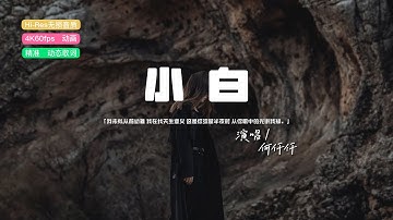 何仟仟 - 小白（粤语）♫『我未似从前幼稚 我在找天生意义 这是你弥留半夜时 从你眼中的光讲我知。』『动态歌词 | 高音质 | pinyin Lyrics』