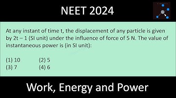 At any instant of time t, the displacement of any particle is given by 2t – 1 (SI unit) under the