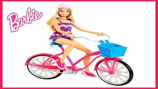 Barbie Glam Bike  Barbie Goes Out For A Bike RIde Barbie Takes A Cruise  Barbie Rides A Bike