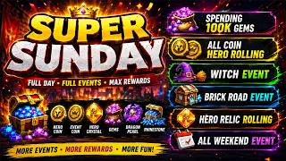 Super Sunday | 100K Gems, Hero Rolling & All Weekend Events | Castle Clash screenshot 5
