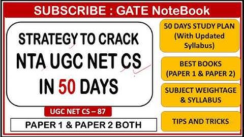 Strategy To Crack NTA UGC NET CS 2019 in 50 Days (PAPER 1 & PAPER 2) (Contact @ 8368017658)