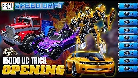 50000 UC TRANSFORMERS SPEED DRIFT CRATE OPENING IN BGMI | 1 CARD GIVEAWAY | #bgmi #gaming 