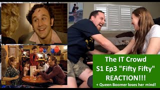 Americans React | THE IT CROWD | Fifty Fifty Season 1 Episode 3 | REACTION