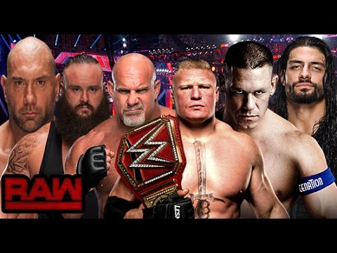 Wwe Raw 2k17 Batista Vs John Cena Vs Goldberg Vs Roman Reigns Vs