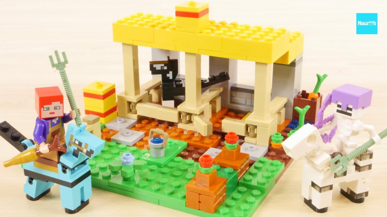 レゴ マインクラフト 馬小屋 トライデント Lego Minecraft The Horse Stable Speed Build Review Youtube