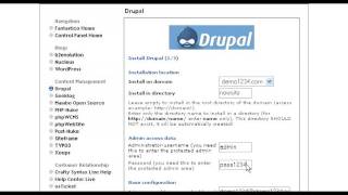 How to install Drupal from Fantastico