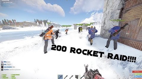 200+ rocket raid in rust on rustopia