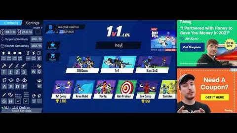 how to change ur name/color in 1v1.lol hope u enjoy. Grinding the dubs once more 💪👑💯