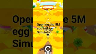 Opening the 5M egg in Tap simulator roblox🍀#roblox #tappingsimulator #hatching #shorts #legendarypet