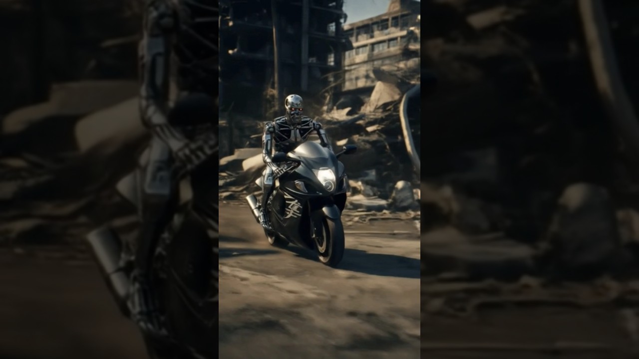 Terminators on patrol in a post apocalyptic city... 