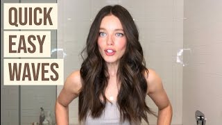 Natural Beach Waves With A Flat Iron Tutorial | Emily DiDonato