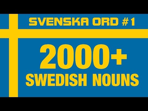 2000+ Common Swedish Nouns with Pronunciation · Vocabulary Words · Svenska Ord #1