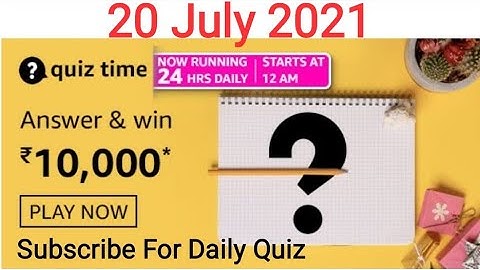 Amazon Quiz Answers Today 20 July 2021