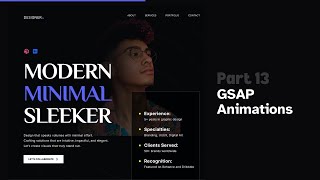 Build A Modern Portfolio Website From Scratch Using HTML, CSS & JS (GSAP Animations) - Part 13
