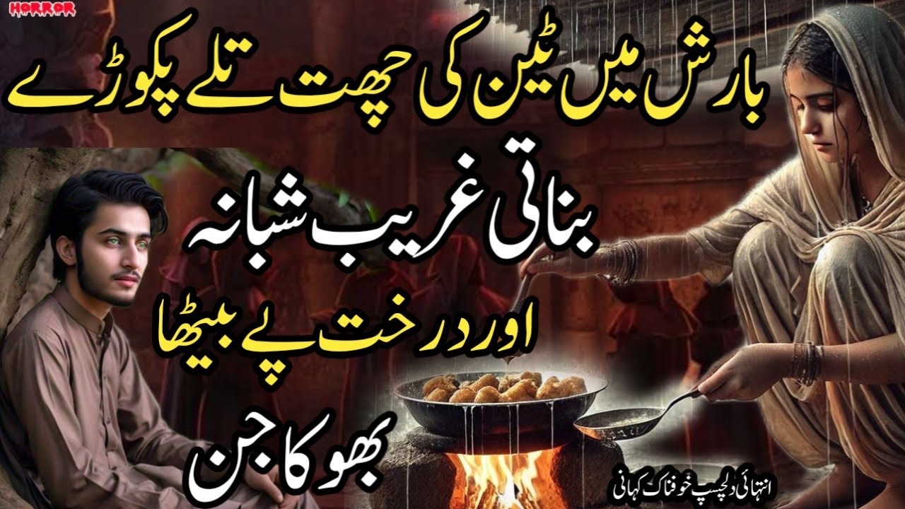 Barish Mein Tin Ki Chat Talay Pakoray Bnati Ghreeb Shanna Aur Darakht Pe Betha Bhooka Jin