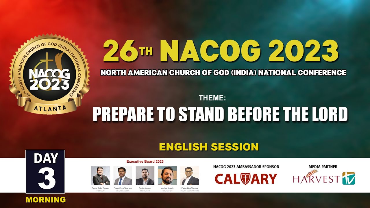 26th NACOG 2023 DAY DAY 3 MORNING ENGLISH SESSION YouTube