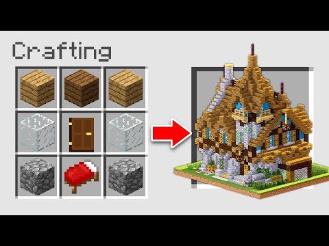 How To Make A House Using Crafting Table On Minecraft