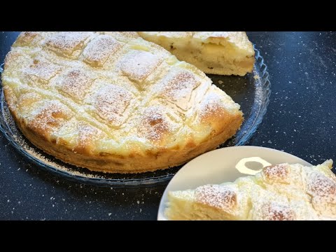 Яблочный пирог с заварным кремом