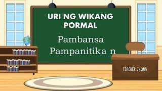 Antas Ng Wika Ayon Sa Pormalidad  Wikang Pormal  Filipino  Teacher Leng