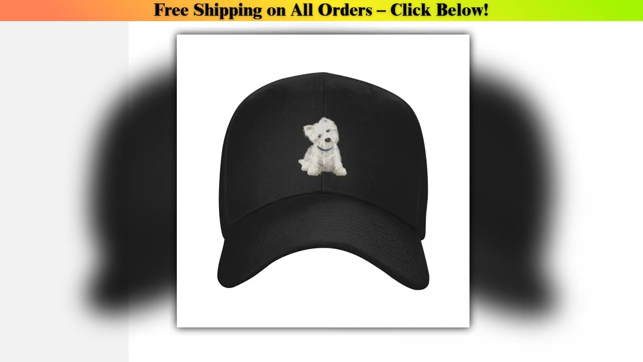 Custom West Highland White Terrier Baseball Cap Women Adjustable Life is Better With A Westie Dad