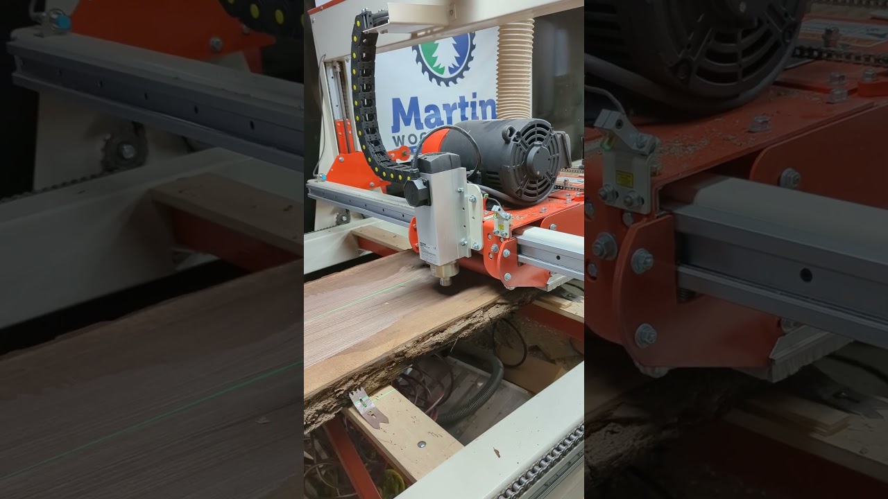 Flattening a Walnut Slab #shorts